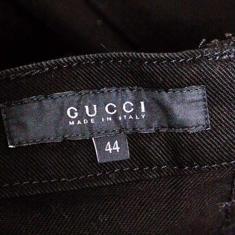 Pre Owned Gucci Black Denim Skinny Jeans M