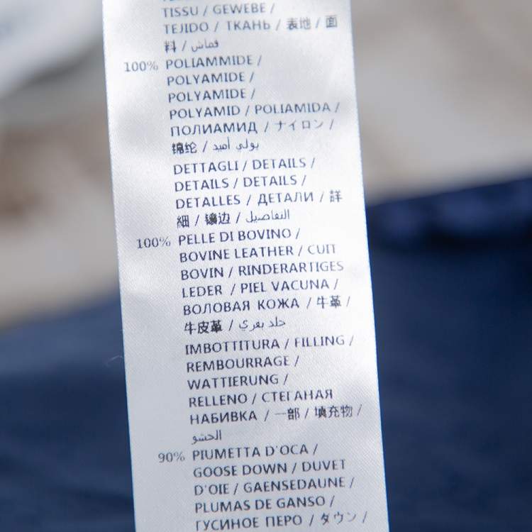 Pre Owned Gucci Navy Blue Synthetic Sleeveless Wind Jacket L