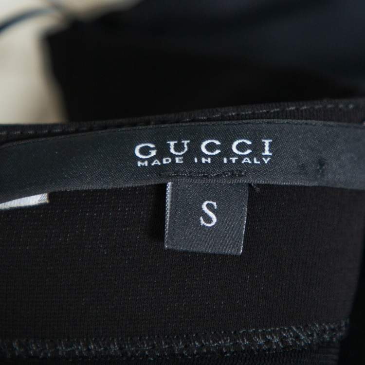 Pre Owned Gucci Black Jersey Strapless Sheath Dress S
