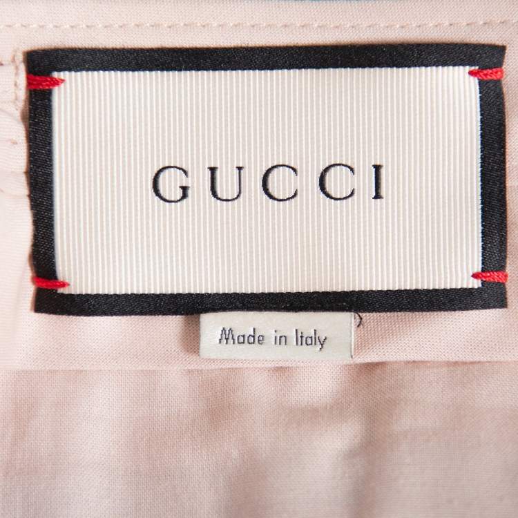 مملوكة مسبقًا Gucci Blue Wool & Silk Tapered Trousers S