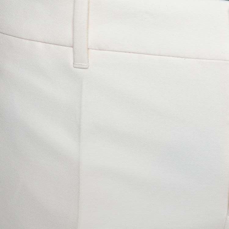 مملوكة مسبقًا Gucci White Cotton Skinny Trousers M