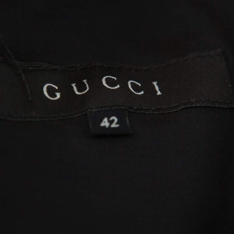 Pre Owned Gucci Midnight Blue Wool Button Front Blazer M