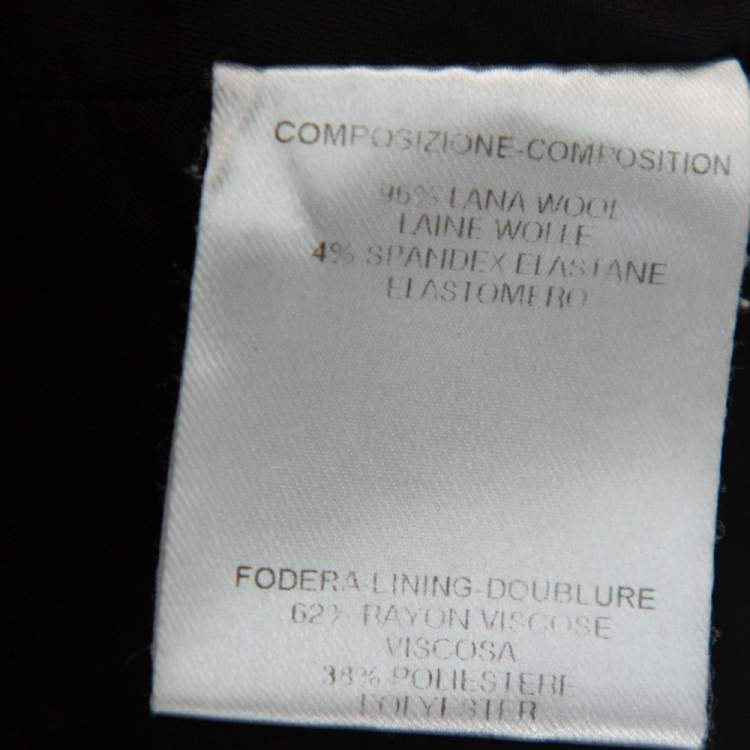 Pre Owned Gucci Midnight Blue Wool Button Front Blazer M