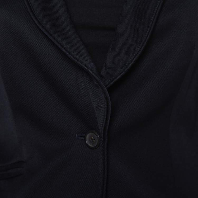 Pre Owned Gucci Midnight Blue Wool Button Front Blazer M