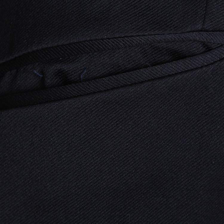 Pre Owned Gucci Midnight Blue Wool Button Front Blazer M