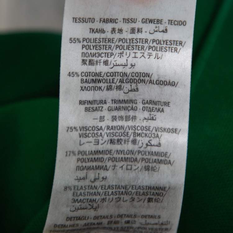 Pre Owned Gucci Green Knit Side Stripe Detail Technical Track Pants L