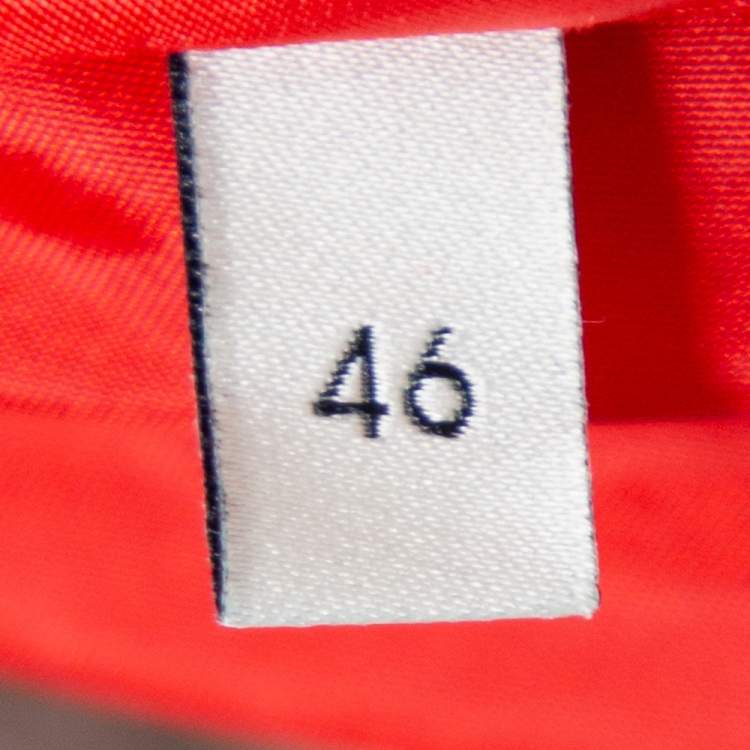 Pre Owned Gucci Red Tweed Button Front Jacket L