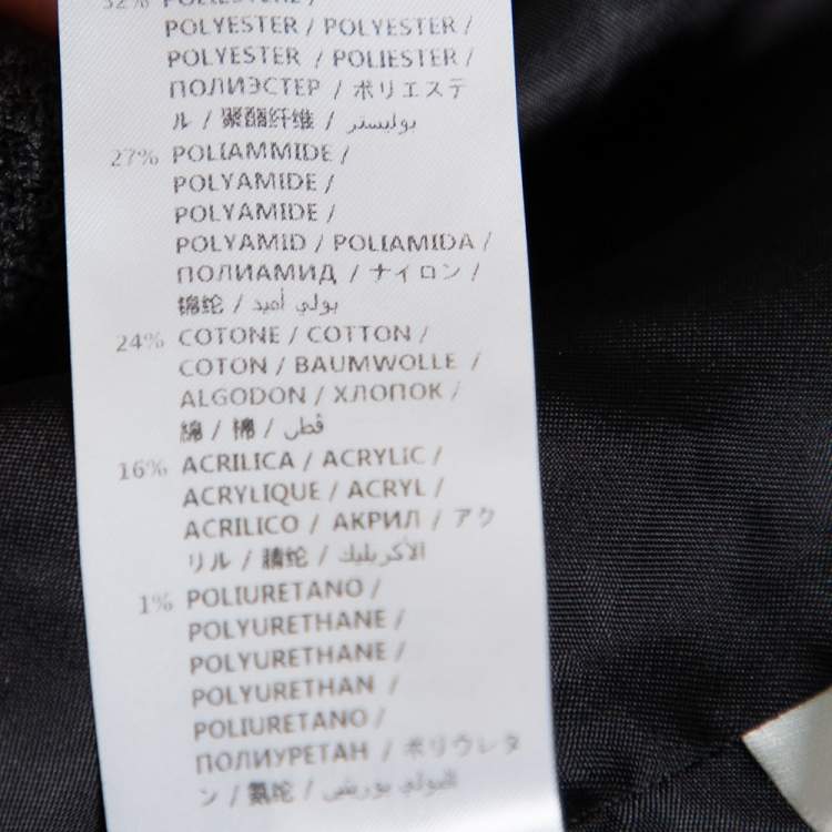 Pre Owned Gucci Black Tweed Button Front Jacket L