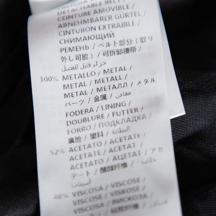 Pre Owned Gucci Black Tweed Button Front Jacket L