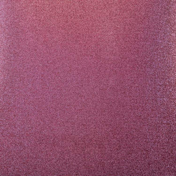 Pre Owned Gucci Pink Lurex Knit Tank Top XXS