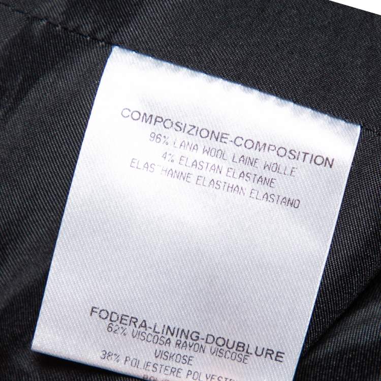 Pre Owned Gucci Black Wool Pleated Detail Belted Skirt S