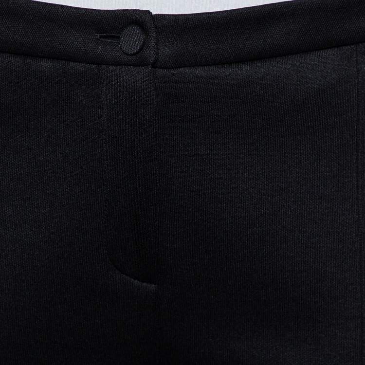 Pre Owned Gucci Black Jersey Logo Band Detail Technical Leggings M