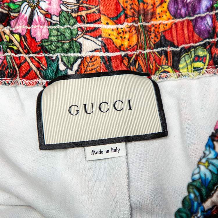 Pre Owned Gucci Multicolor Flora Printed Knit Joggers S