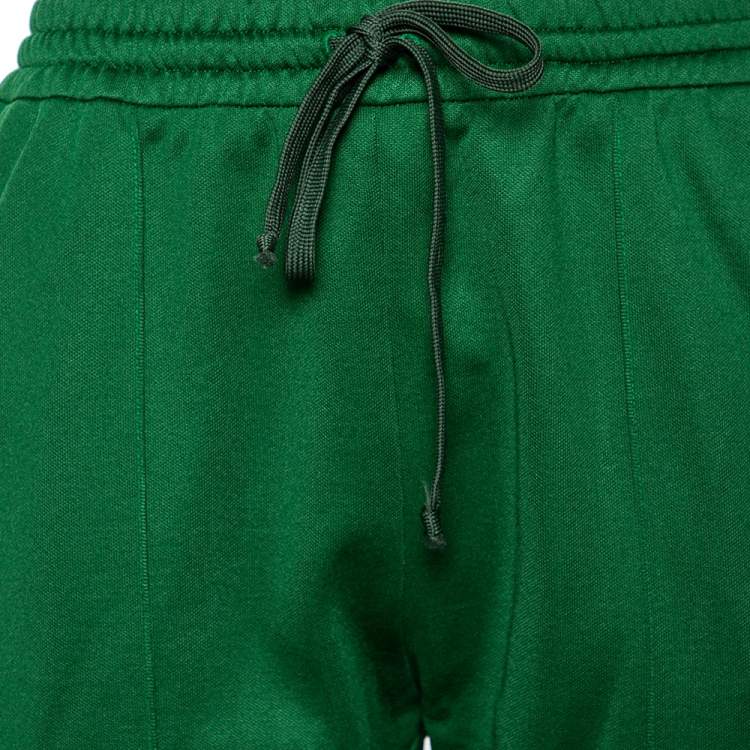 Pre Owned Gucci Green Jersey Side Stripe Detail Technical Joggers L