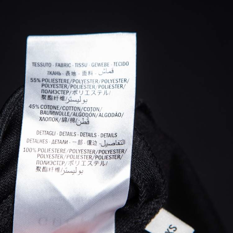 Pre Owned Gucci Black Jersey Striped Trimmed Stirrup Leggings XS