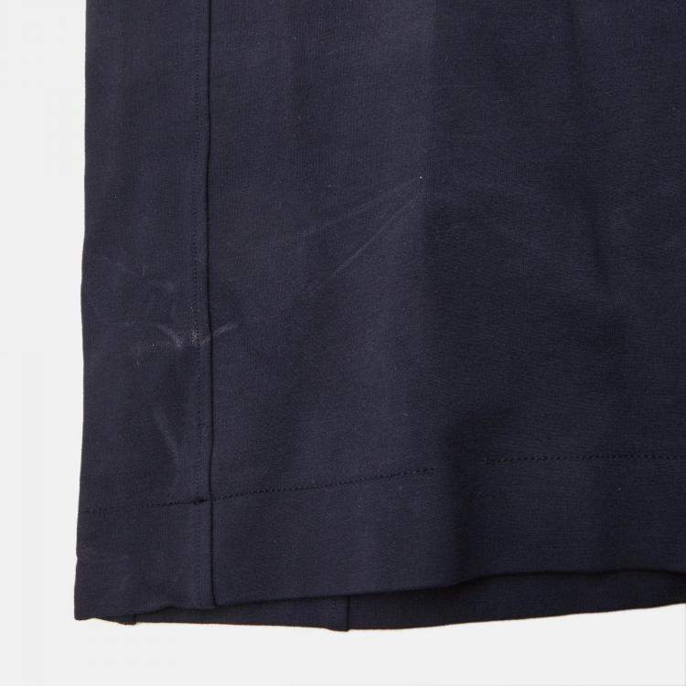 Pre Owned Gucci Navy Blue Knit Empire Waist Mini Dress XS