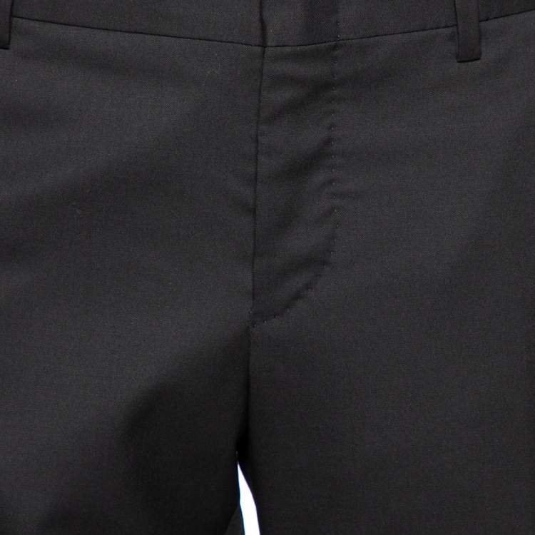 Pre Owned Gucci Black Wool Formal Pants L 
