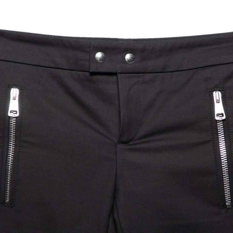 مملوكة مسبقًا Gucci Black Cotton Tapered Leg Pants XS