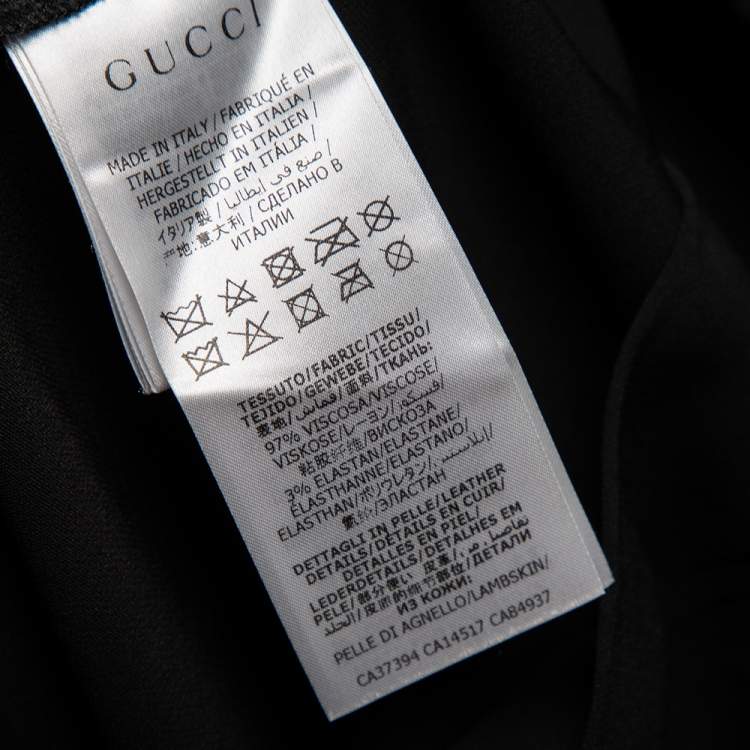 Pre Owned Gucci Black Crepe Horsebit Detailed Pleated Culottes L