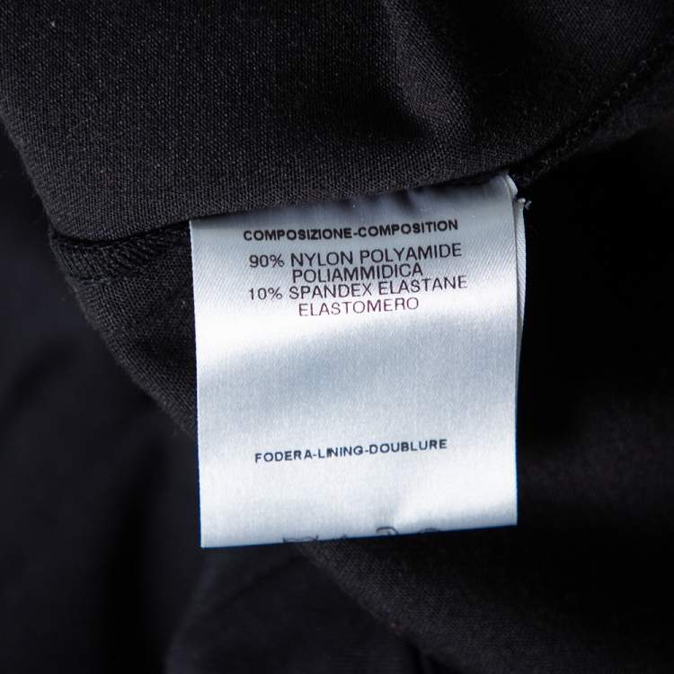 Pre Owned Gucci Black Jersey Buckle Zipped Hem Detail Pants M