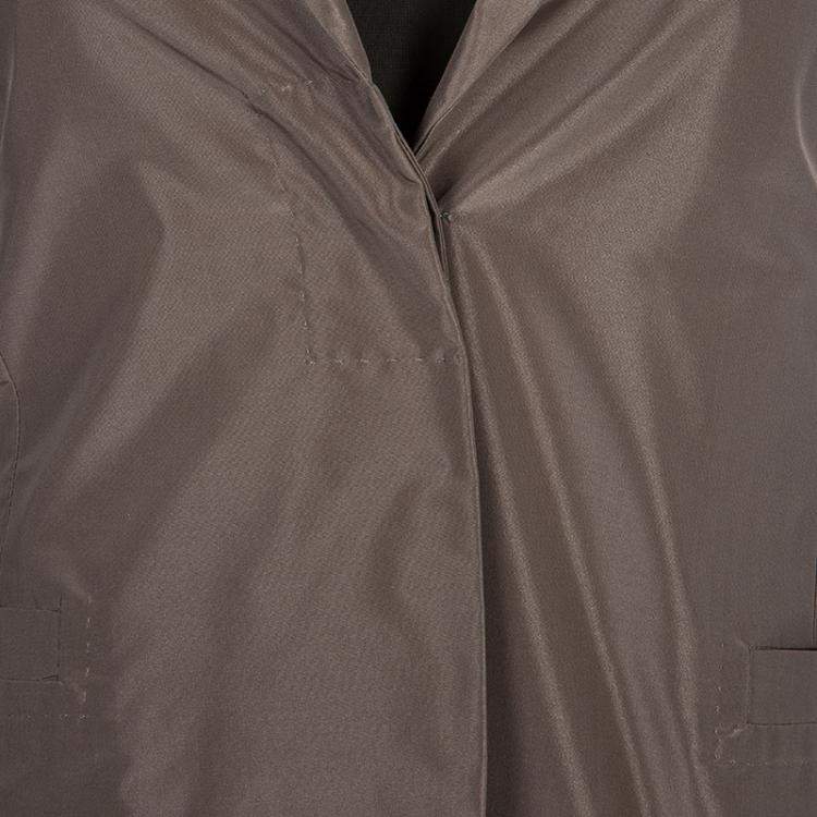 Pre Owned Gucci Brown Silk Blazer S
