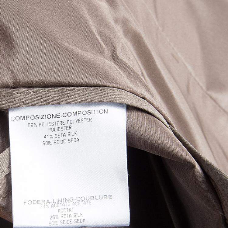 Pre Owned Gucci Brown Silk Blazer S