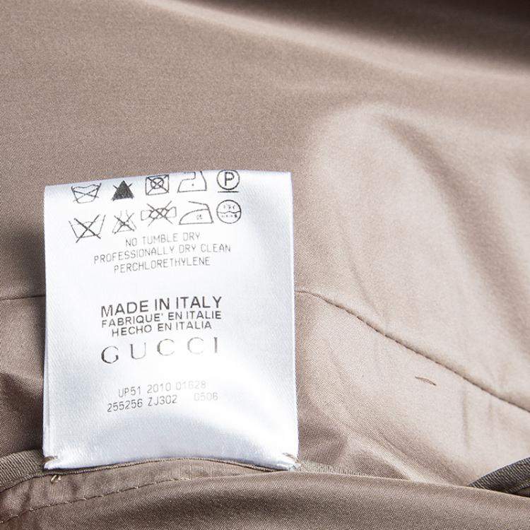 Pre Owned Gucci Brown Silk Blazer S
