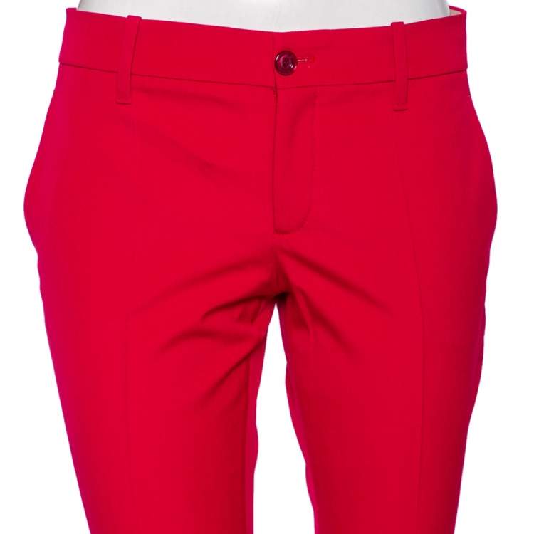 مملوكة مسبقًا Gucci Pink Wool Tailored Pants M