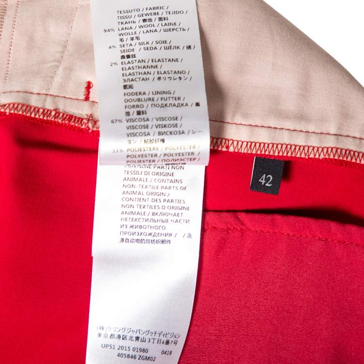 مملوكة مسبقًا Gucci Pink Wool Tailored Pants M