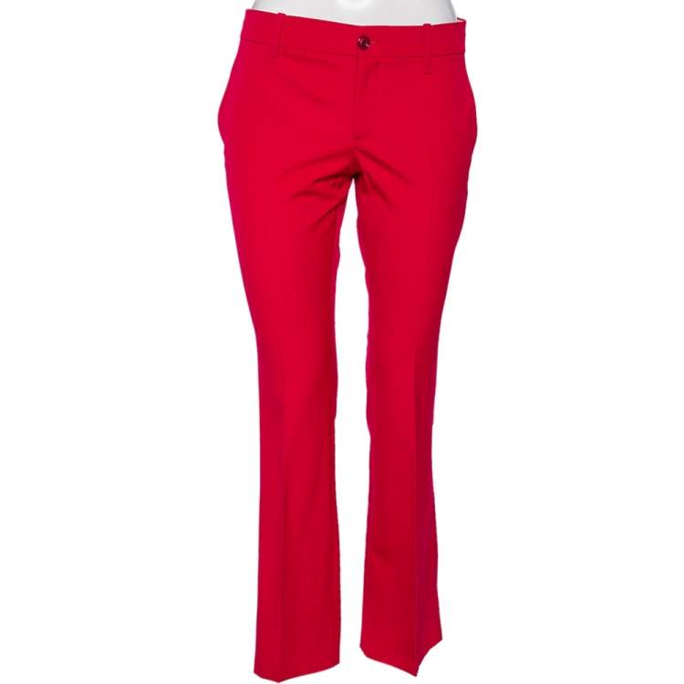 Gucci Pink Wool Tailored Pants M Gucci | The Luxury Closet