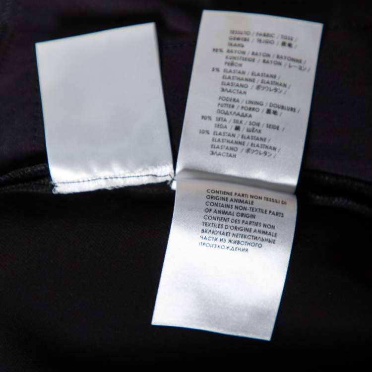 Pre Owned Gucci Black Crepe Zipped Hem Detailed Pants S