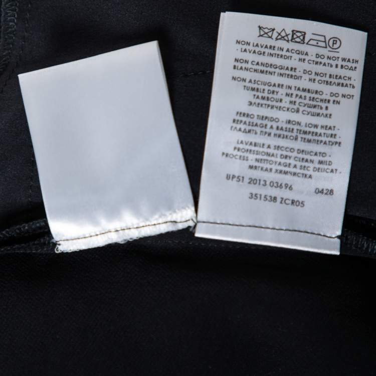 Pre Owned Gucci Black Crepe Zipped Hem Detailed Pants S