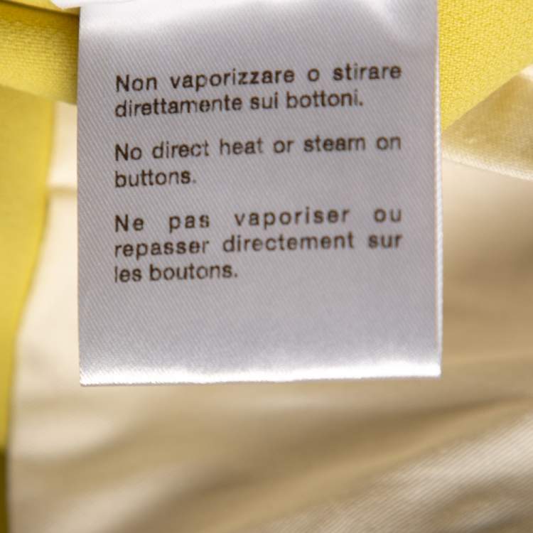 Pre Owned Gucci Yellow Crepe Tailored Pants S 