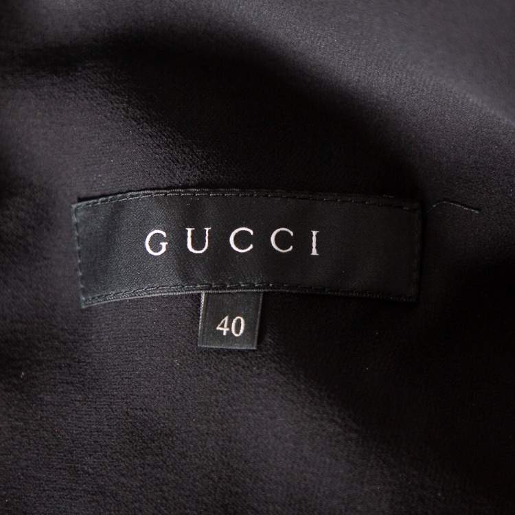 Pre Owned Gucci Multicolored Lurex Jacquard & Silk Zip Front Jacket S