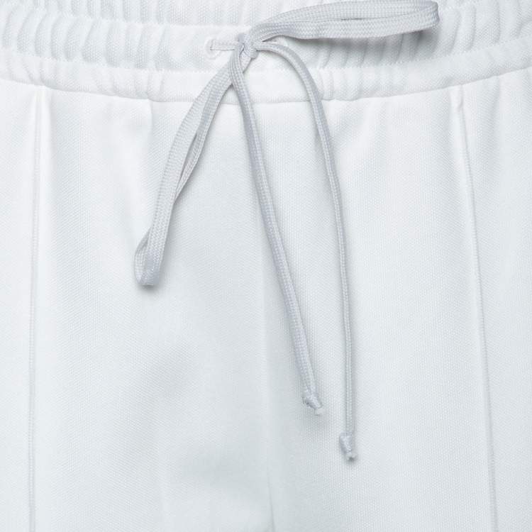 Pre Owned Gucci White Jersey Cherry Logo Appliqued Track Pants M