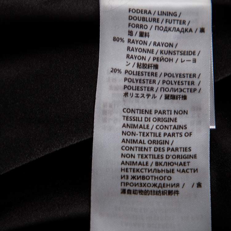 Pre Owned Gucci Monochrome Geometric Pattern Embellished Wool Coat M