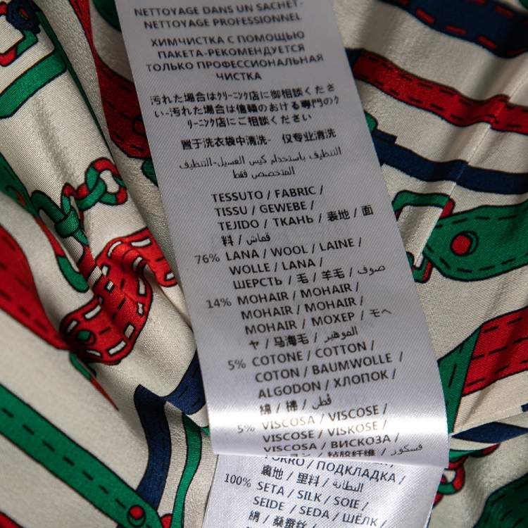 Pre Owned Gucci Black Polka Dot Wool Crystal Embellished Jacket L