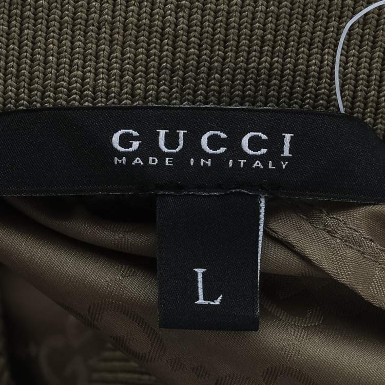 Pre Owned Gucci Gold GG Nylon Shorts L