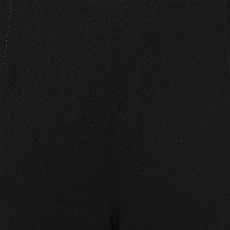 Pre Owned Gucci Black Wool Straight Leg Pants M