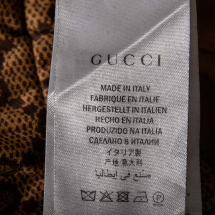 Pre Owned Gucci Brown GG Jacquard Elasticized Waist Joggers S