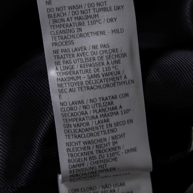 Pre Owned Gucci Beige/Blue Crepe Oversized Cady Vest S