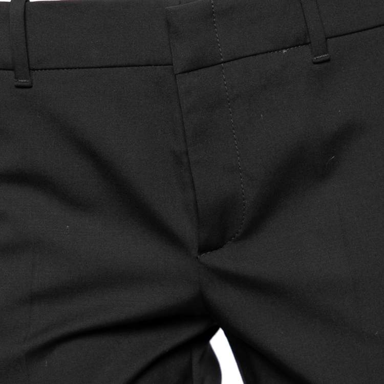Pre Owned Gucci Black Wool Straight Leg Trousers S