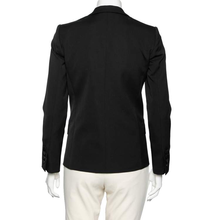Pre Owned Gucci Black Wool Single Breasted Blazer S
