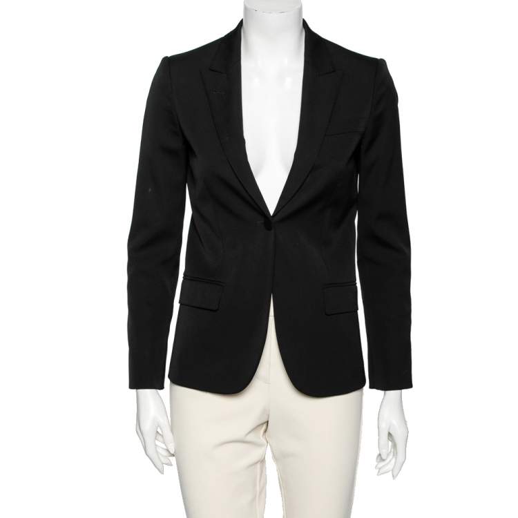 Pre Owned Gucci Black Wool Single Breasted Blazer S