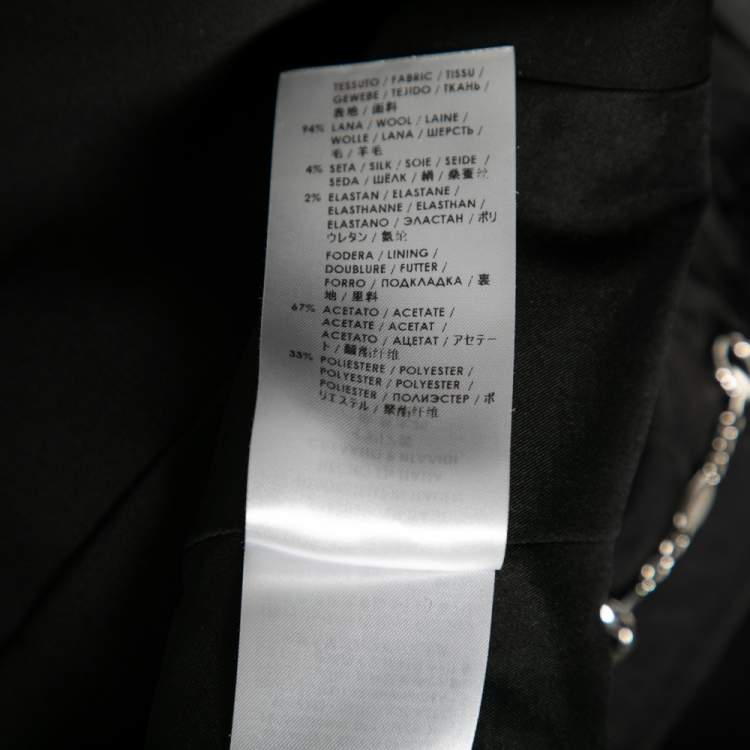 Pre Owned Gucci Black Wool Single Breasted Blazer S