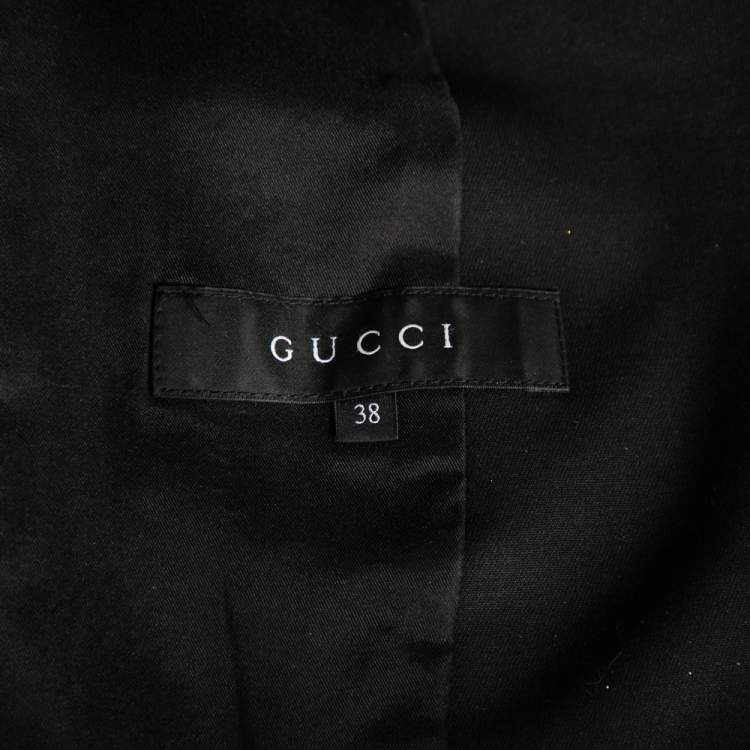 Pre Owned Gucci Black Wool Single Breasted Blazer S