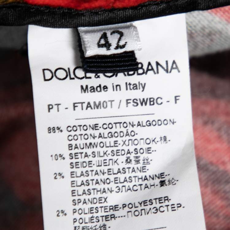مملوكة مسبقًا Gucci Multicolor Floral Print Velvet Trousers M