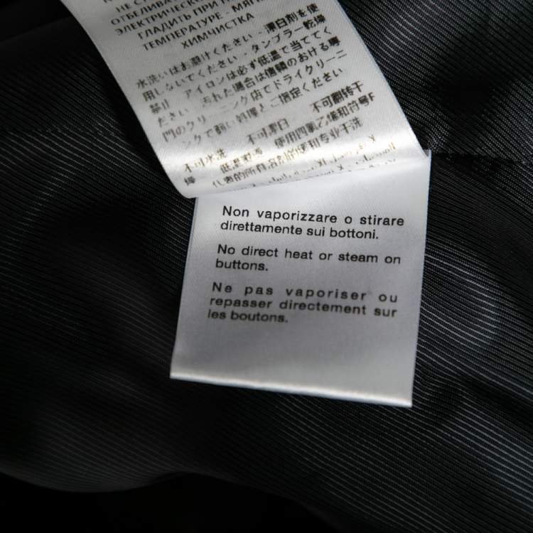 Pre Owned Gucci Navy Blue Snake & Floral Embroidered Wool Single Breasted Blazer L