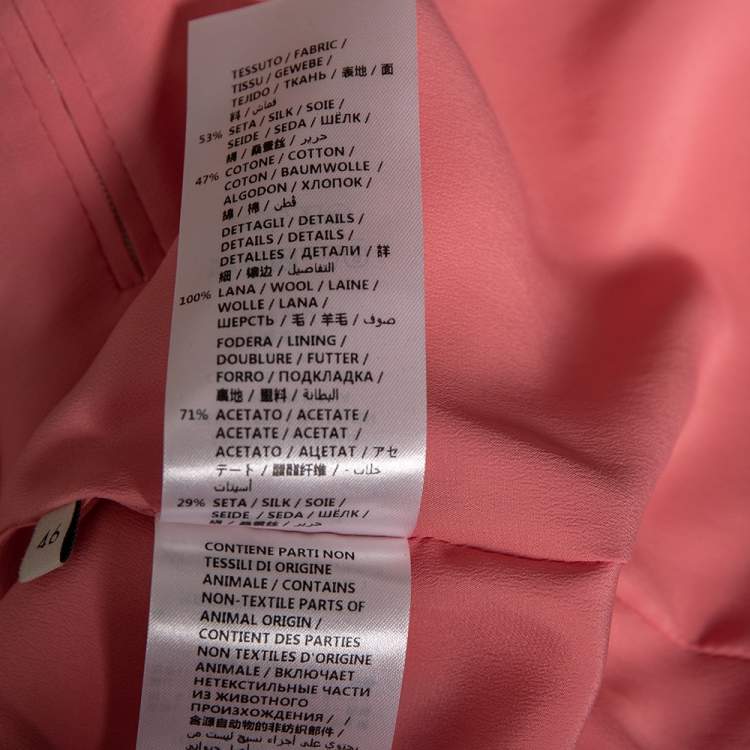 Pre Owned Gucci Cream Silk and Cotton Blend Cropped Web Trim Jacket L