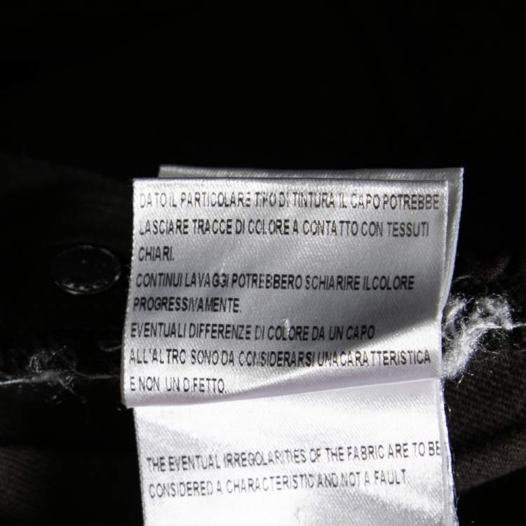 Pre Owned Gucci Grey Cotton Straight Pants M
